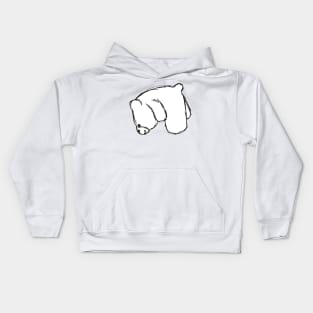 Smiley Bear Looking Down Kids Hoodie